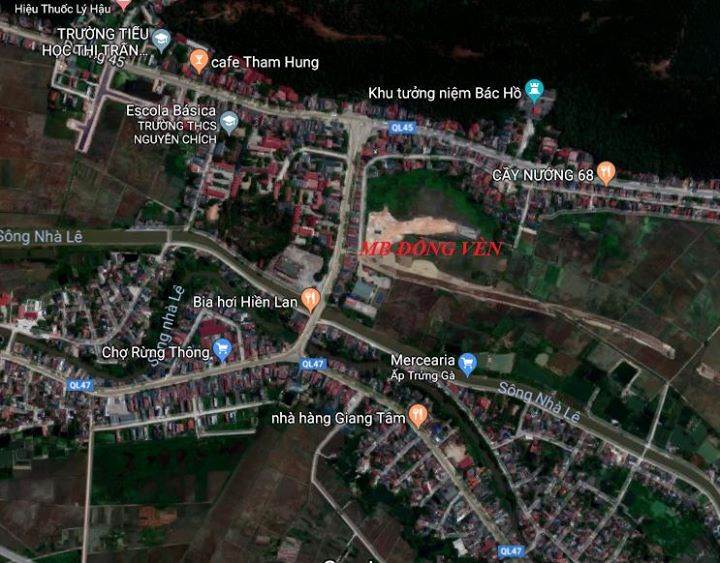 Vị trí Mb Đồng Vèn - thị trấn Rừng Thông - huyện Đông Sơn