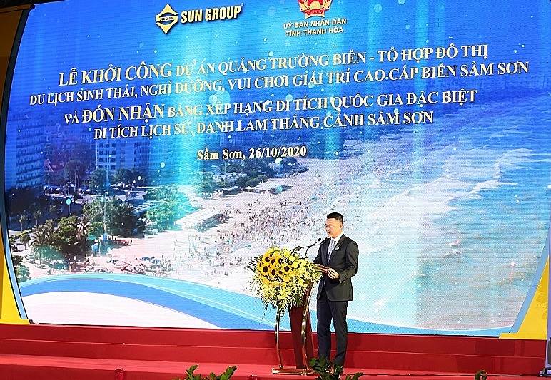 Ông Đặng Minh Trường - Chủ tịch HĐQT Tập đoàn Sun Group phát biểu tại sự kiện. Ảnh: Tập đoàn Sun Group.
