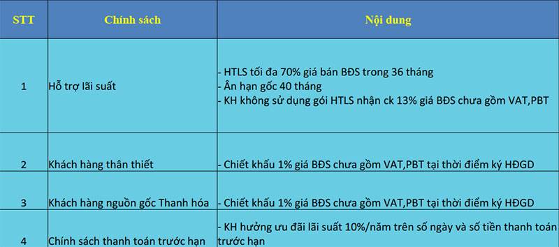 Chính sách bán hàng phân khu the link