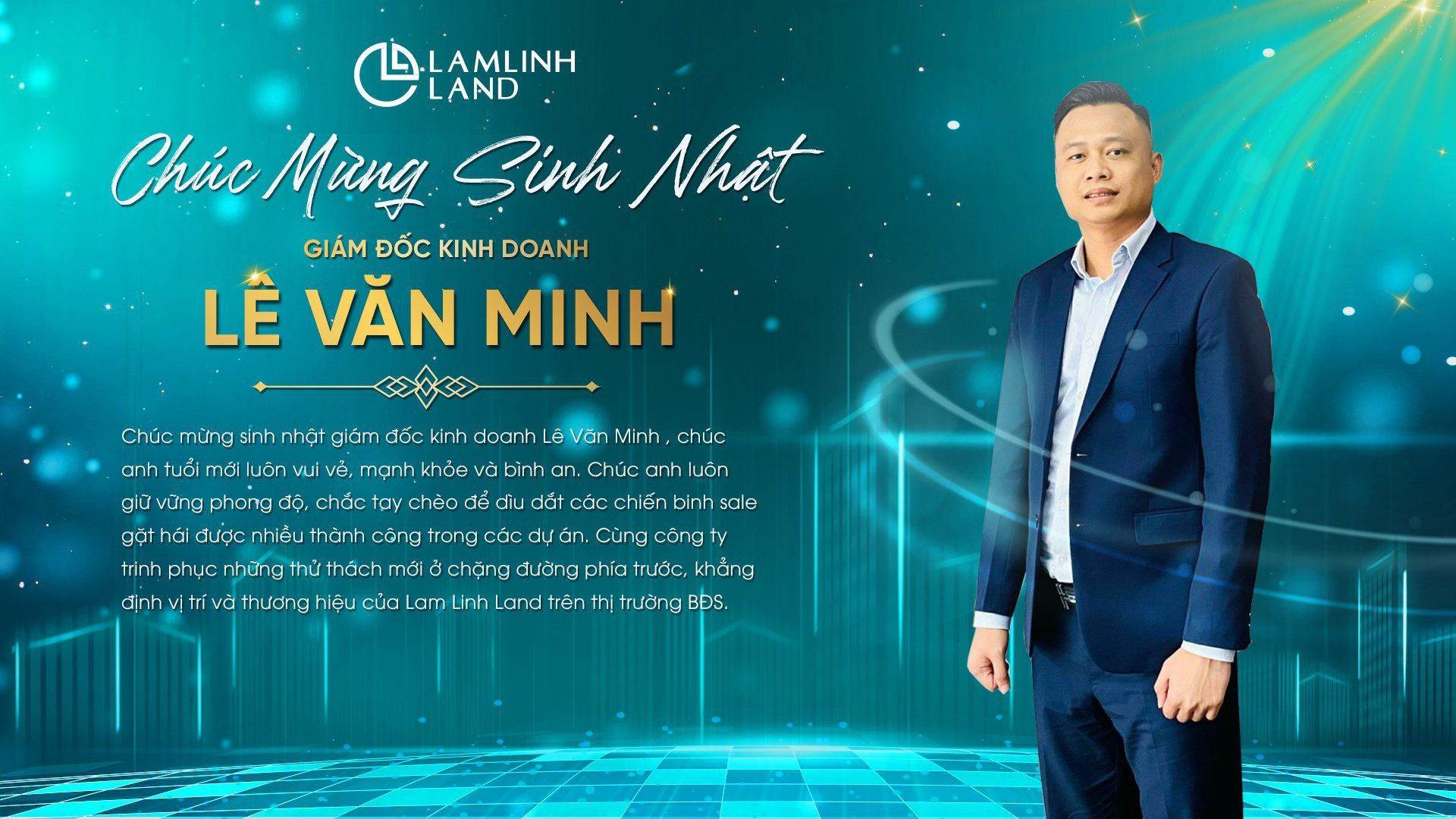 Đại gia đình Lam Linh Land chúc mừng sinh nhật GĐKD Lê Văn Minh