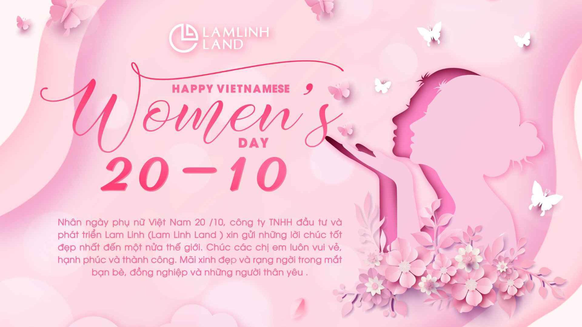 Thiệp chào mừng ngày phụ nữ Việt Nam